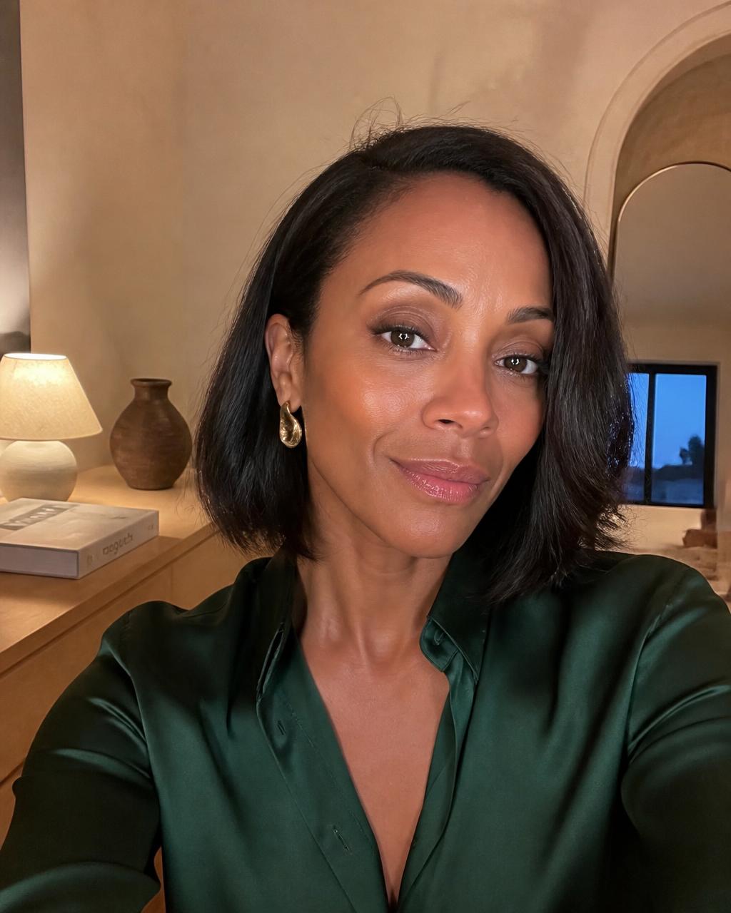 Maya, 39, at home in Rio Rancho getting ready for an evening gallery dinner.